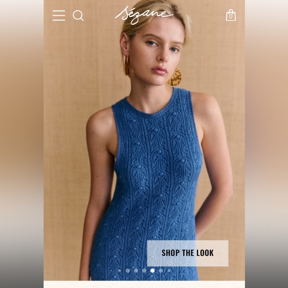 NEW SEZANE Wilma dress Small in Twilight blue - Picture 5 of 7